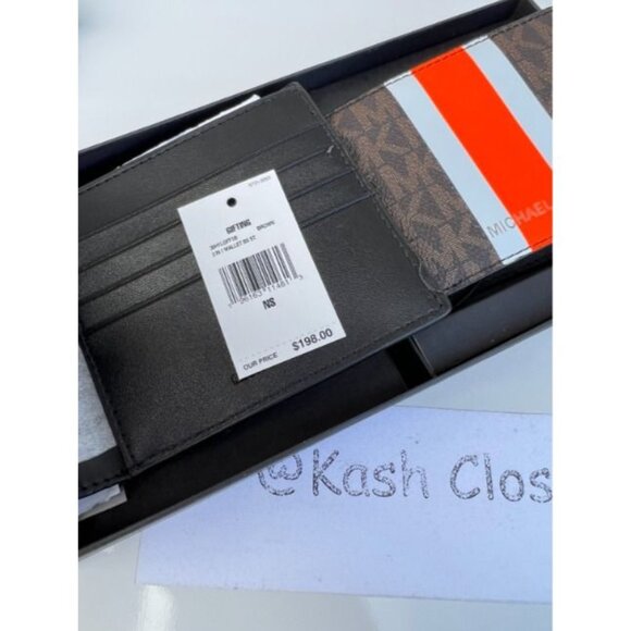 Michael kors mens 3 in 1 wallet card case gift box set - brown - Picture 4 of 5